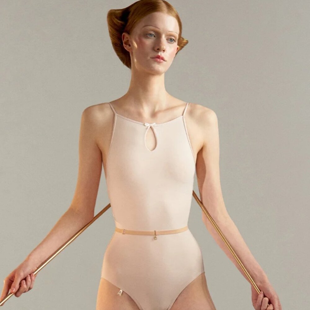 Just a corpse pearl blush camisole leotard size S